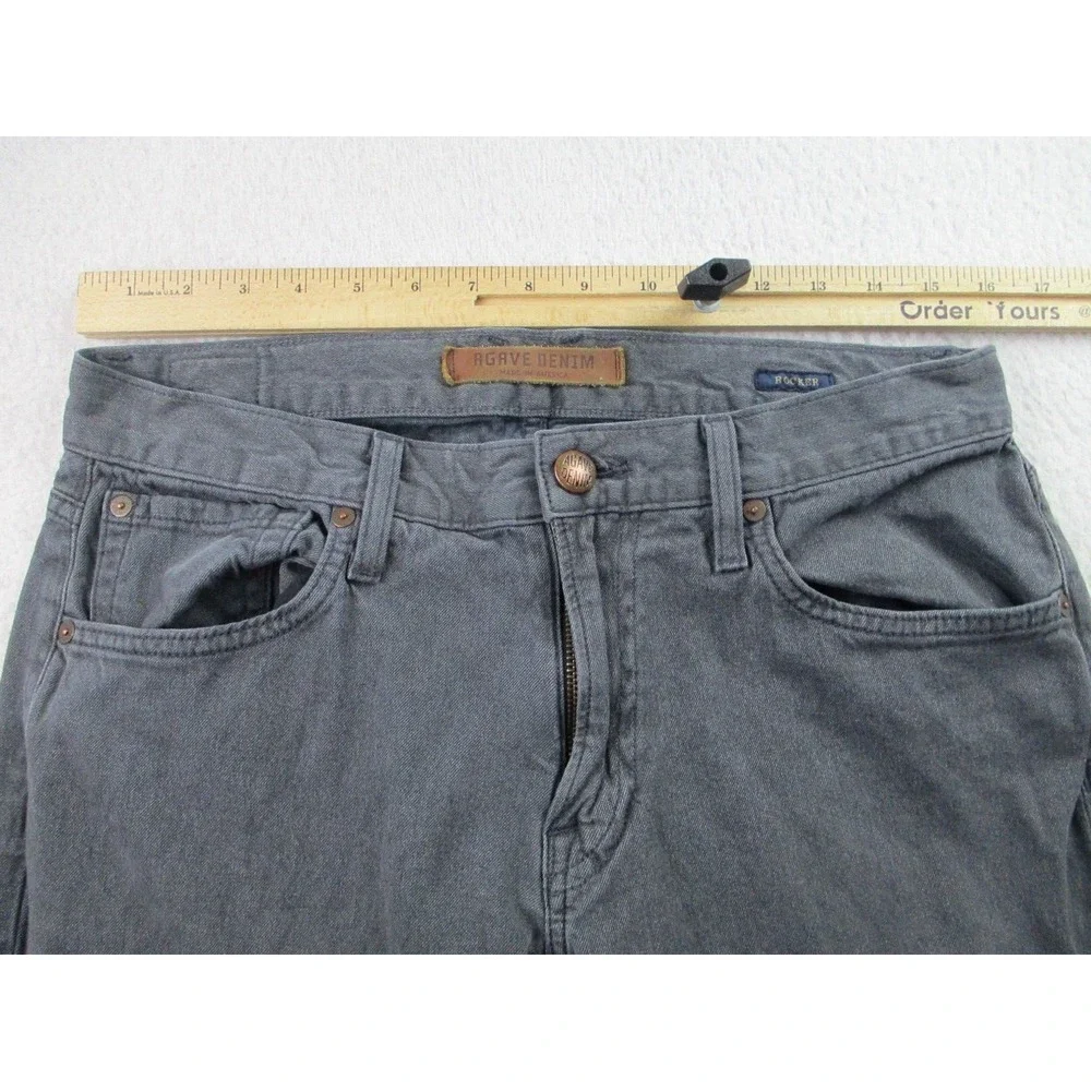 Agave Denim Rocker Jeans Mens 34x33 Gray Classic Taper‎ Straight Made In USA
